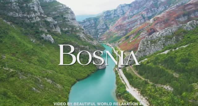 FLYING OVER Bosnia 4K - Amazing Beautiful Nature Scenery & Relaxing Music - 4K Video Ultra HD смотреть онлайн