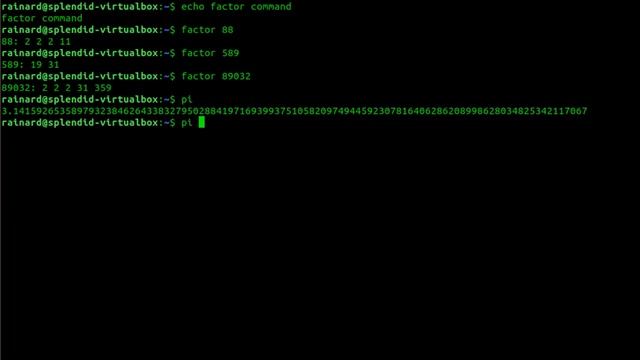 Factor and pi command in Linux terminal смотреть онлайн