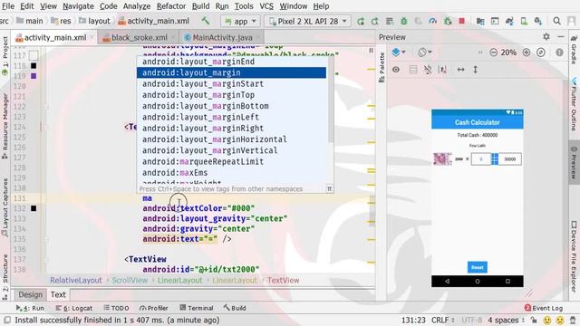Calculator app in android studio | Cash Calculator app in android | Currency Layout Part 4 смотреть онлайн