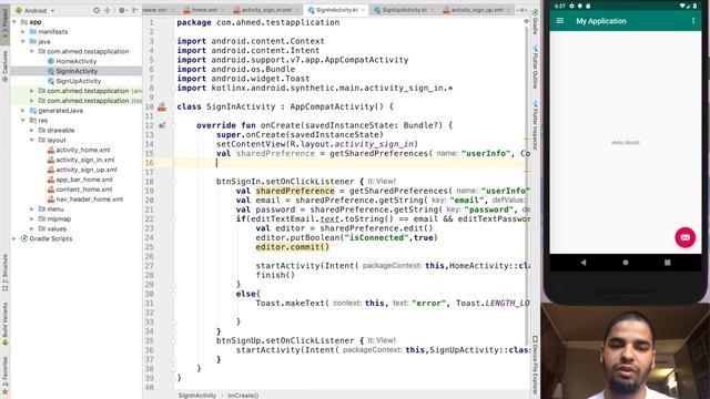 Save Info In SharedPreference(isConnected)