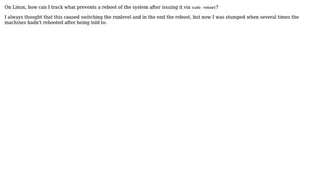 Unix & Linux: What prevents a reboot? смотреть онлайн