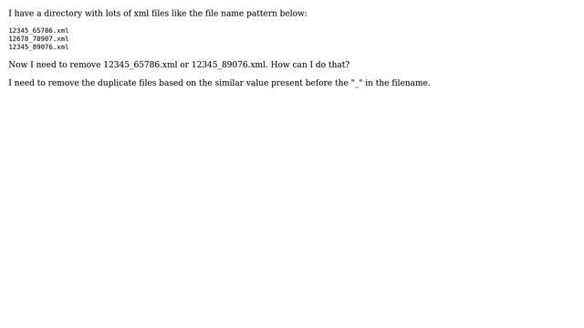 Unix & Linux: How do I remove duplicate files in directory? смотреть онлайн