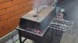 Мангал с крышкой на практике. Версия 2024 года. #шашлык #барбекю #гриль #bbq #мангал #shashlik