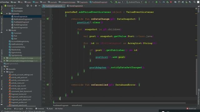 Firebase Instagram Clone App - Posts Details - Kotlin Android Studio Tutorials for Beginners 2020 смотреть онлайн