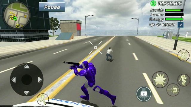 Iron Super Rope Hero - Gangster Crime City #3 - Best Android Gameplay FHD смотреть онлайн