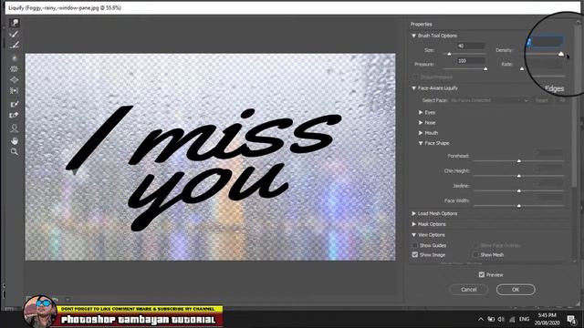 HOW TO WRITE ON A FOGGY RAINY WINDOW PANE - TEXT EFFECT IN PHOTOSHOP смотреть онлайн