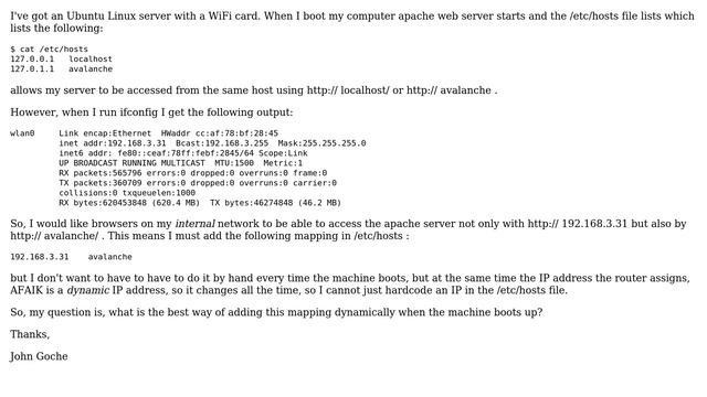 Linux (Ubuntu): Setting hostname on internal network смотреть онлайн