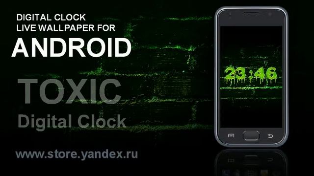 TOXIC DIGITAL CLOCK - LIVE WALLPAPER FOR OS ANDROID смотреть онлайн