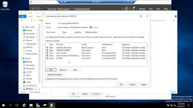 File and Share permissions on Windows Server 2016 смотреть онлайн