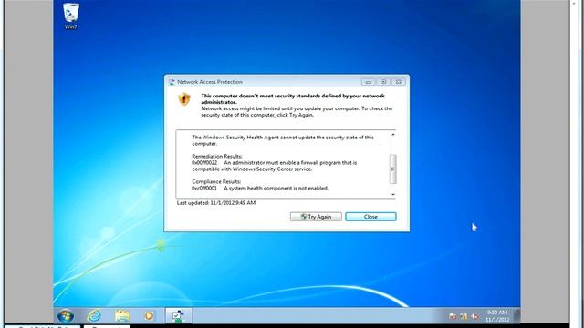 Configure Win7 for NAP смотреть онлайн