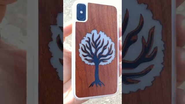 FossilForm Black Tree Resin Wood Phone Case смотреть онлайн