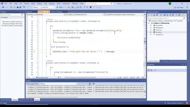 C# Windows Forms Lektion 3b del 2 Filhantering смотреть онлайн