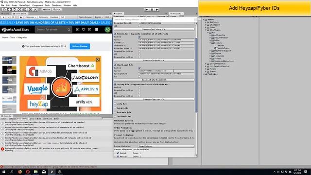 Mobile Ads (GDPR Compliant) - Unity 2019 Integration tutorial - Part 4 - Heyzap/Fyber смотреть онлайн