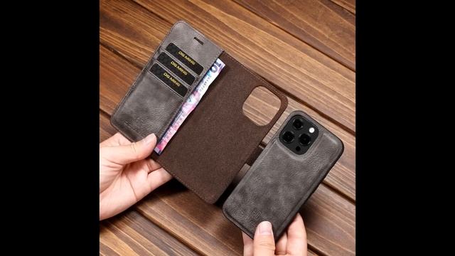 DG.MING iPhone 13 Pro Max Wallet Magnetic Case Gray смотреть онлайн