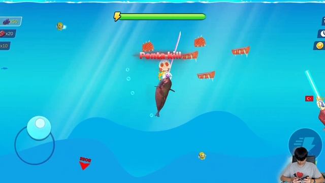 Megalodon (vs) All Fish - Under Ocean Fight in Fish Io Boss Fight ! 🦑Ocean Gameplay смотреть онлайн