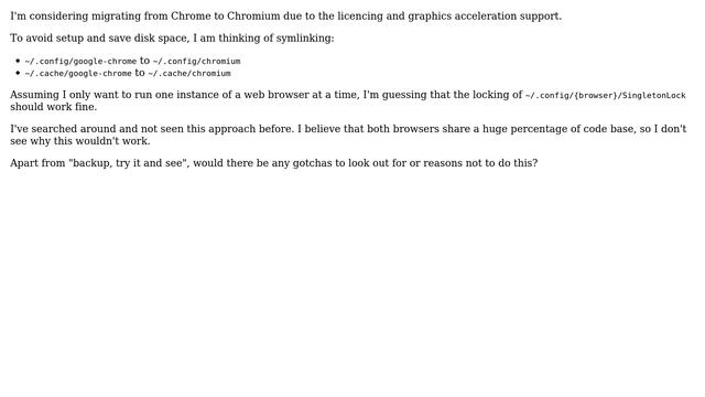 Unix & Linux: Chrome and Chromium: share profile and cache смотреть онлайн