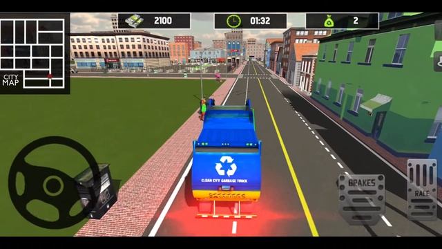 Garbage Truck Collecting Trash in Road - Best Truck Driving Simulator #5 - Android Gameplay смотреть онлайн