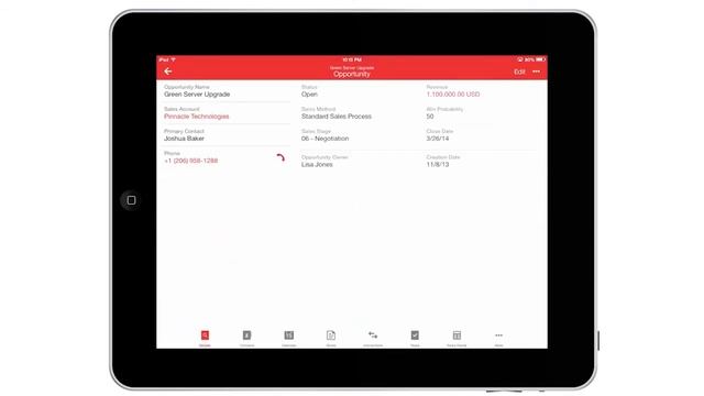 Oracle Sales Cloud Mobile for Tablet смотреть онлайн