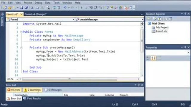 Visual Basic 142 SMTP Client Part 2 Creating The Message And Credentials смотреть онлайн