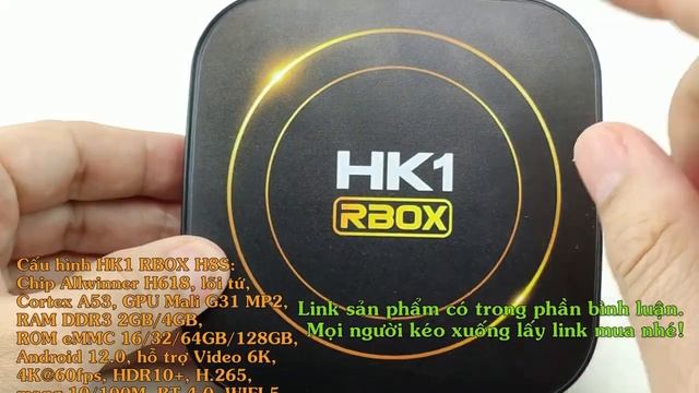 Chỉ 500k - Tivi BOX HK1 RBOX H8S 4GB+64GB H618 Android 12 Khiển Giọng Nói (link Mua Trong Bình Luận