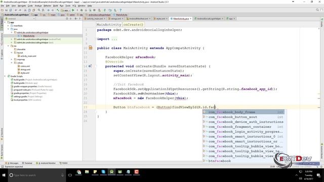 Android Studio Tutorial - Social Login Helper смотреть онлайн