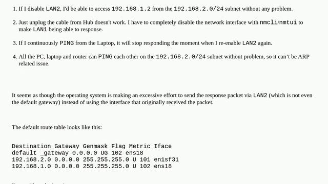 Unix: Can't have two network interface enabled at the same time? смотреть онлайн