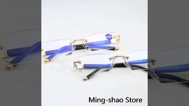 Newly Hot Reading glasses men women Anti fatigue anti blue rays presbyopia Diamond trim No frame смотреть онлайн