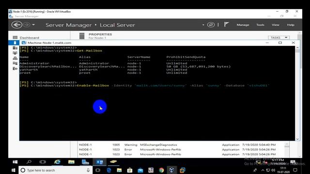 Create User Mailbox by Exchange Management Shell in Exchange Server 2016, Video No. 13 смотреть онлайн