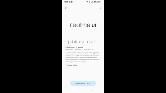 Realme UI 4.0 Android 13 Update For Realme C25s - Download Now RMX3195_11_F.18 #realme
