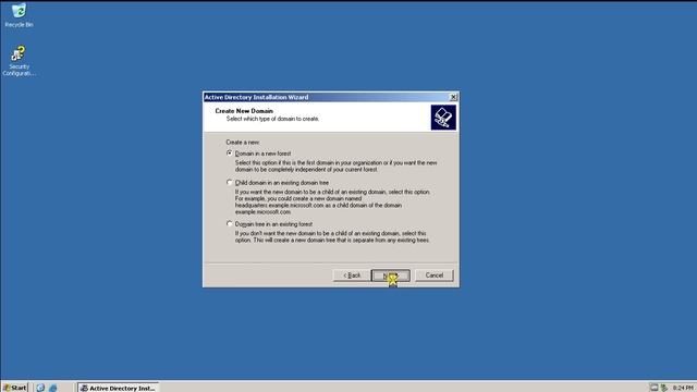 Active Directory Installation windows 2003 смотреть онлайн