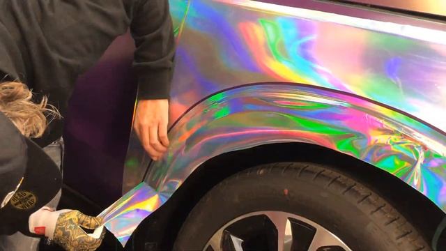 DJ DADDY K's Suzuki Vitara - CRAZY Holographic chrome wrap. смотреть онлайн