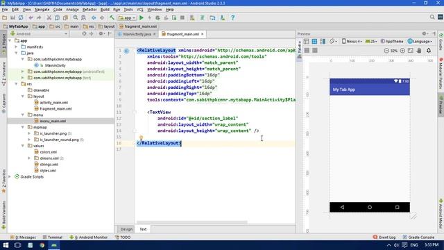 Android Application Development Tutorial for Beginners - #42 | 2017 | Tab Activity with Fragment #1 смотреть онлайн