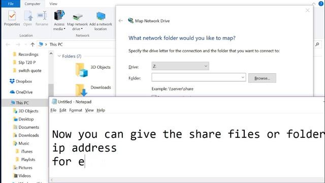 Map A Network Drive In Windows 10 смотреть онлайн