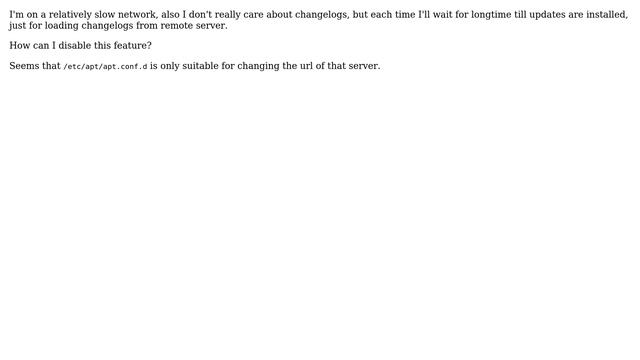 Ubuntu: Disable changelog for apt-get upgrade? смотреть онлайн