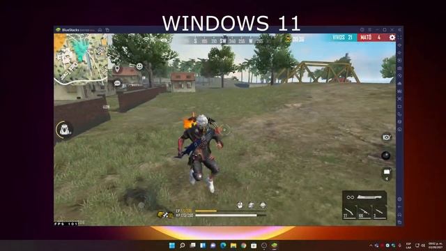 Jugando Free Fire en Windows 11/ Prueba de rendimiento смотреть онлайн