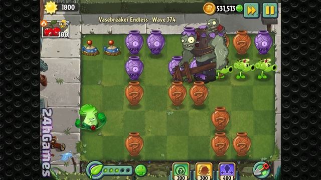 Wave 372-376 - Vasebreaker Endless - Plants vs Zombies 2 смотреть онлайн
