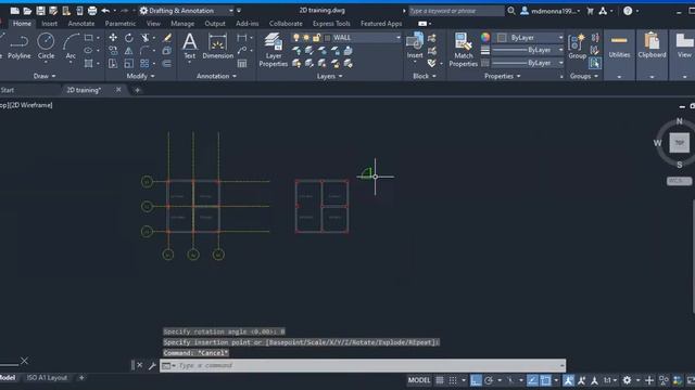 08- AutoCAD Basic training, Create drawing, patr-1(English) смотреть онлайн