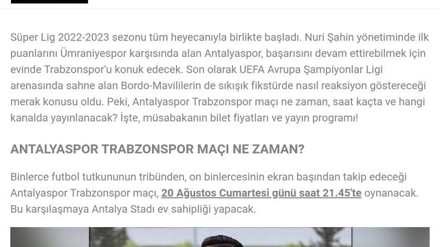 Antalyaspor - Trabzonspor maçı ne zaman, hangi kanalda, saat kaçta? смотреть онлайн