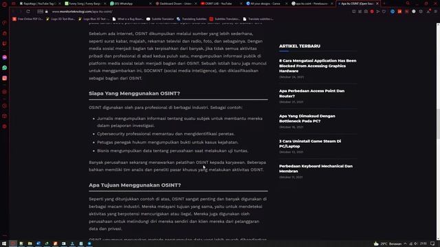 Pengenalan Apa Itu OSINT смотреть онлайн