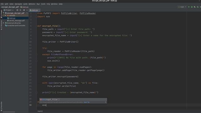 Полезные библиотеки Python | Шифрование, защита паролем PDF файлов смотреть онлайн