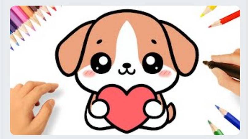 КАК НАРИСОВАТЬ ЩЕНКА KAWAII ЛЕГКО 🐶