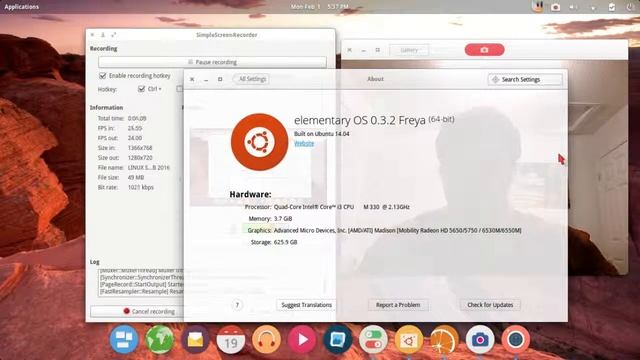 LINUX SIMPLE SCREEN RECORDER FEB 2016 смотреть онлайн