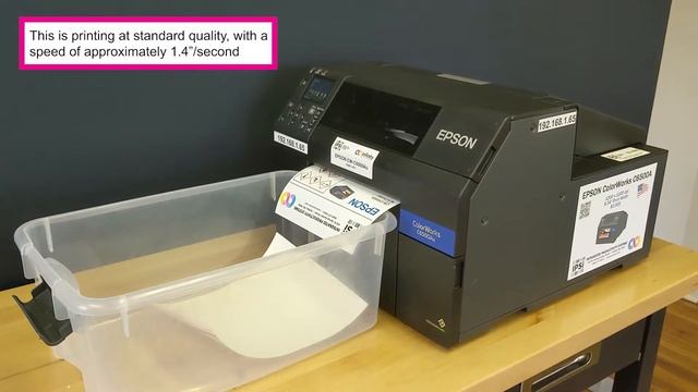 IPSi Print Lab - Epson C6500A: Continuous Print Speed Demonstration смотреть онлайн