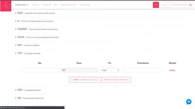 TXT, SPF, DKIM rekord - domain név смотреть онлайн