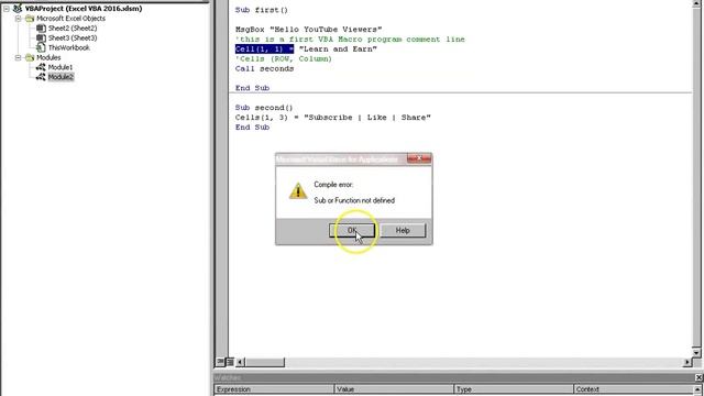 Excel VBA 2016 Complete Tutorial for Beginners | Part 7 - Debugging VBA смотреть онлайн