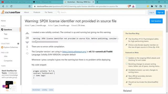 Warning: SPDX license identifier not provided in source file смотреть онлайн