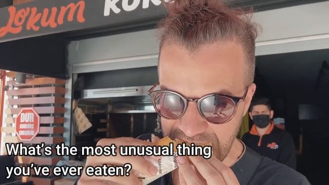 I ate KOKOREÇ (lamb intestine) in Fethiye, Turkey | Turkish Food смотреть онлайн