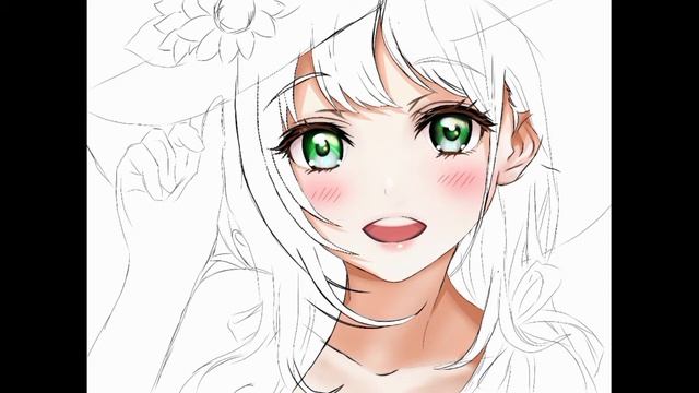 Summer Anime Girl - anime digital art drawn in smart android phone смотреть онлайн