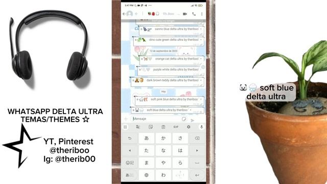 🌾🐰WhatsApp Delta ULTRA Themes | Temas WhatsApp Delta ULTRA  2023 | #DELTAULTRA | @theriboo ⭐️