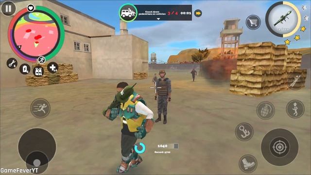 Vegas Crime Simulator - (Yellow Monster Truck Stuck Army Base) Monster Truck on Hanging Bridge смотреть онлайн